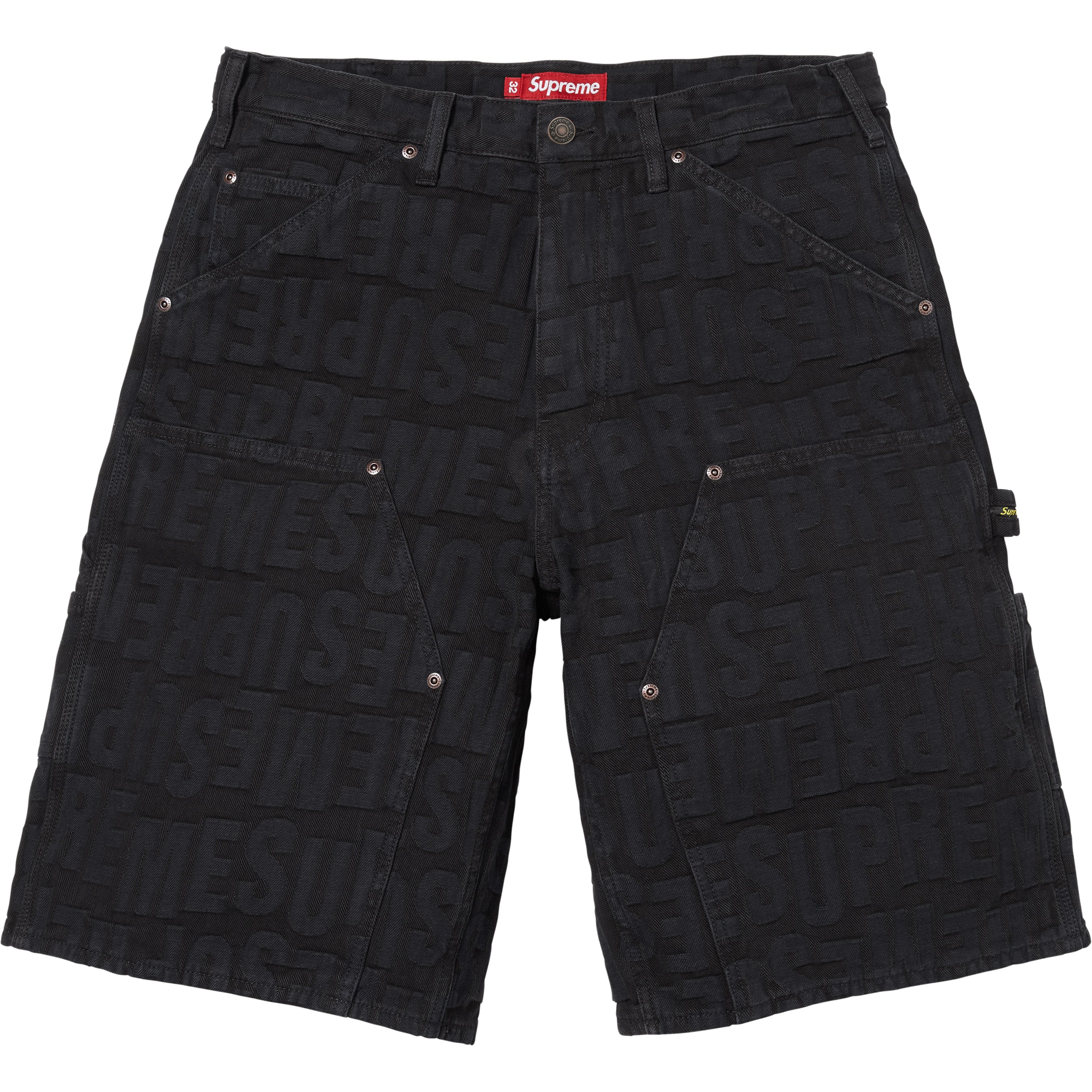 Repeat Jacquard Double Knee Denim Short view 8